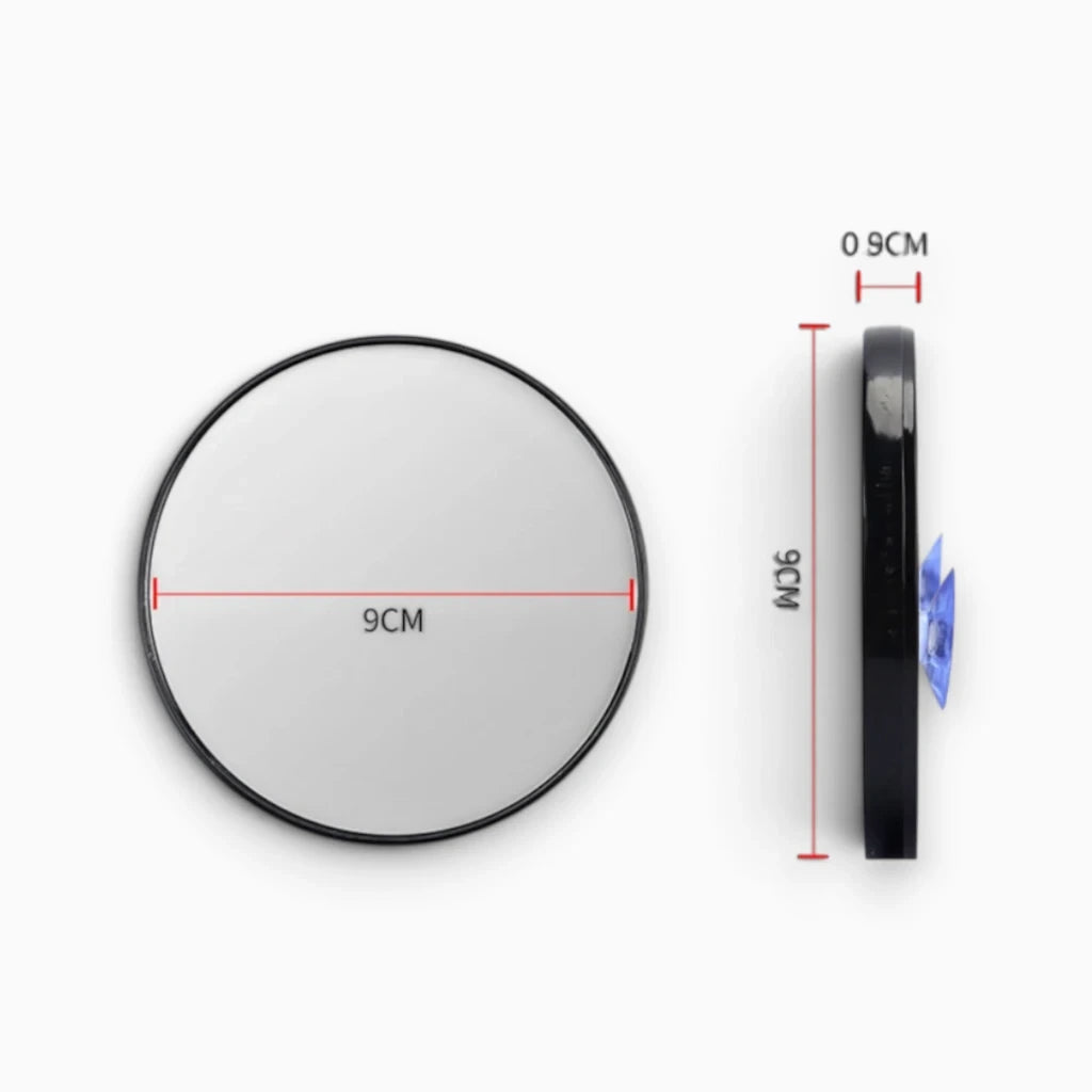Miroir grossissant x10 format compact pour soins du visage minutieux