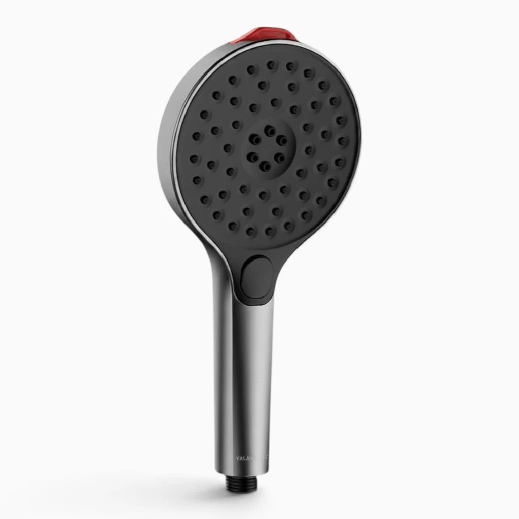 Pomme de douche carrée en acier chromé avec fonction auto-nettoyante anti-calcaire