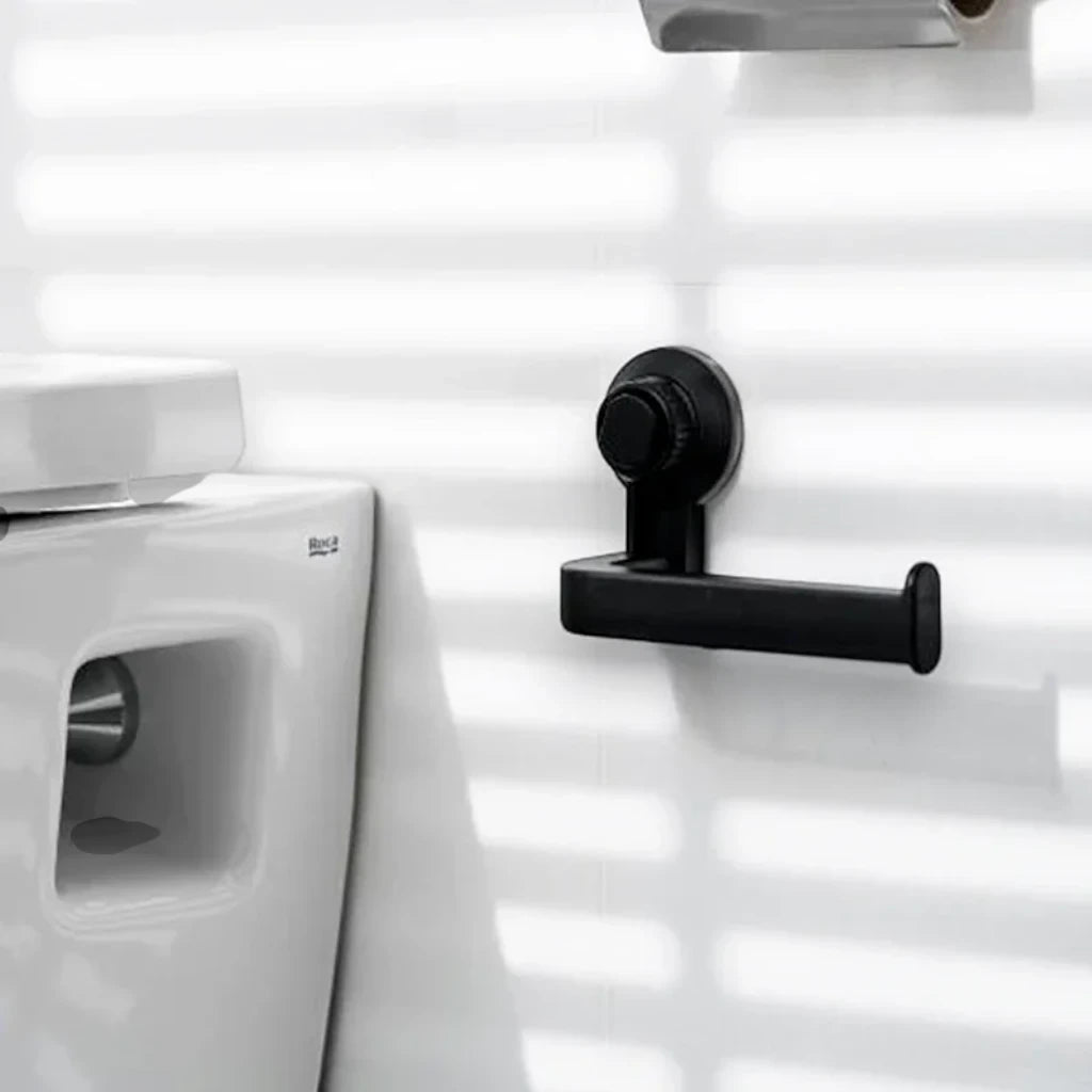 Porte papier toilette ventouse pratique pour la salle de bain, gain de place