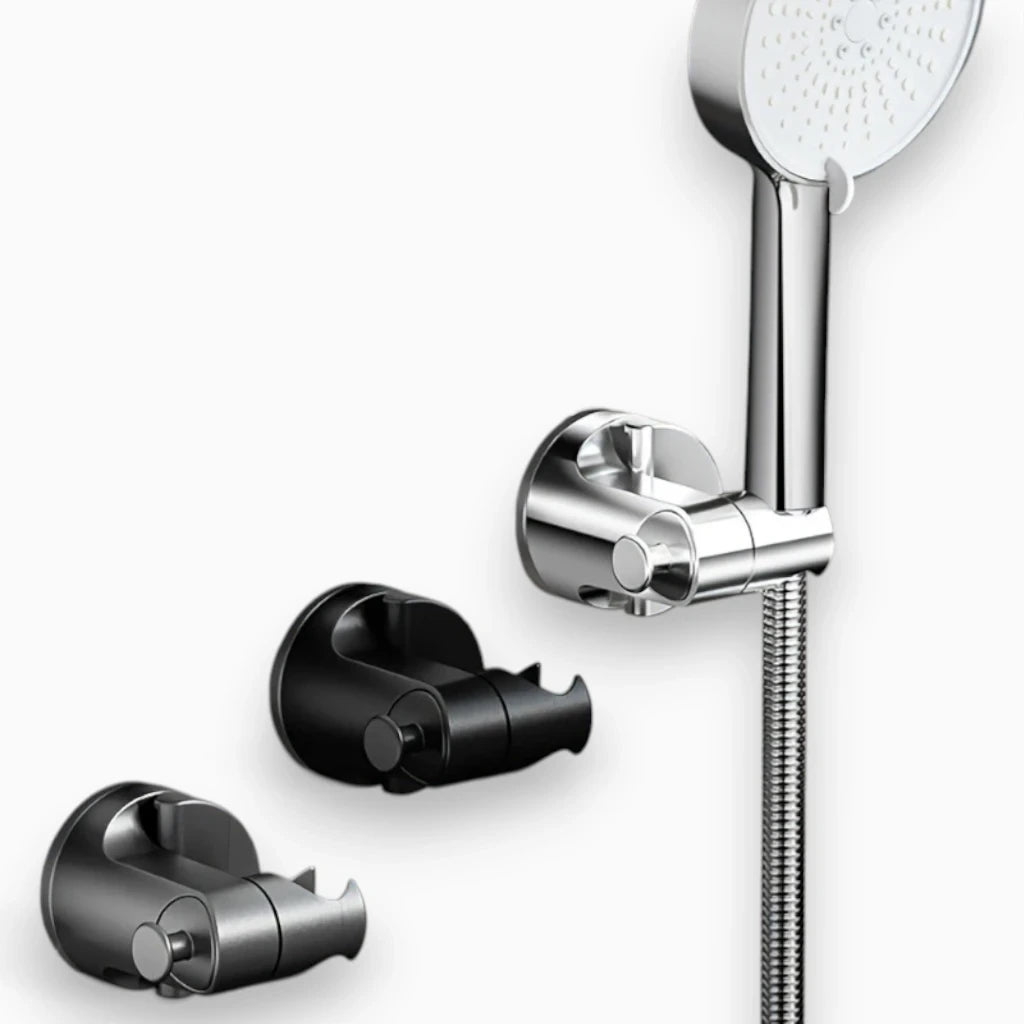 Support pivotant pour pommeau de douche adapté à tous les types de carrelage
