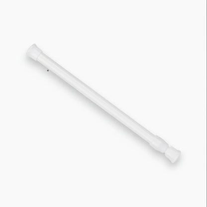Barre de rideau de douche extensible à système télescopique fixée entre deux murs de salle de bain