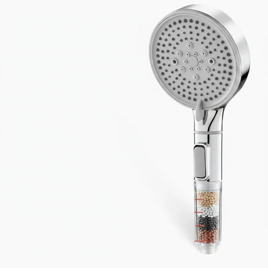 Barre pommeau de douche chromée avec cinq modes de jet différents pour personnaliser votre douche