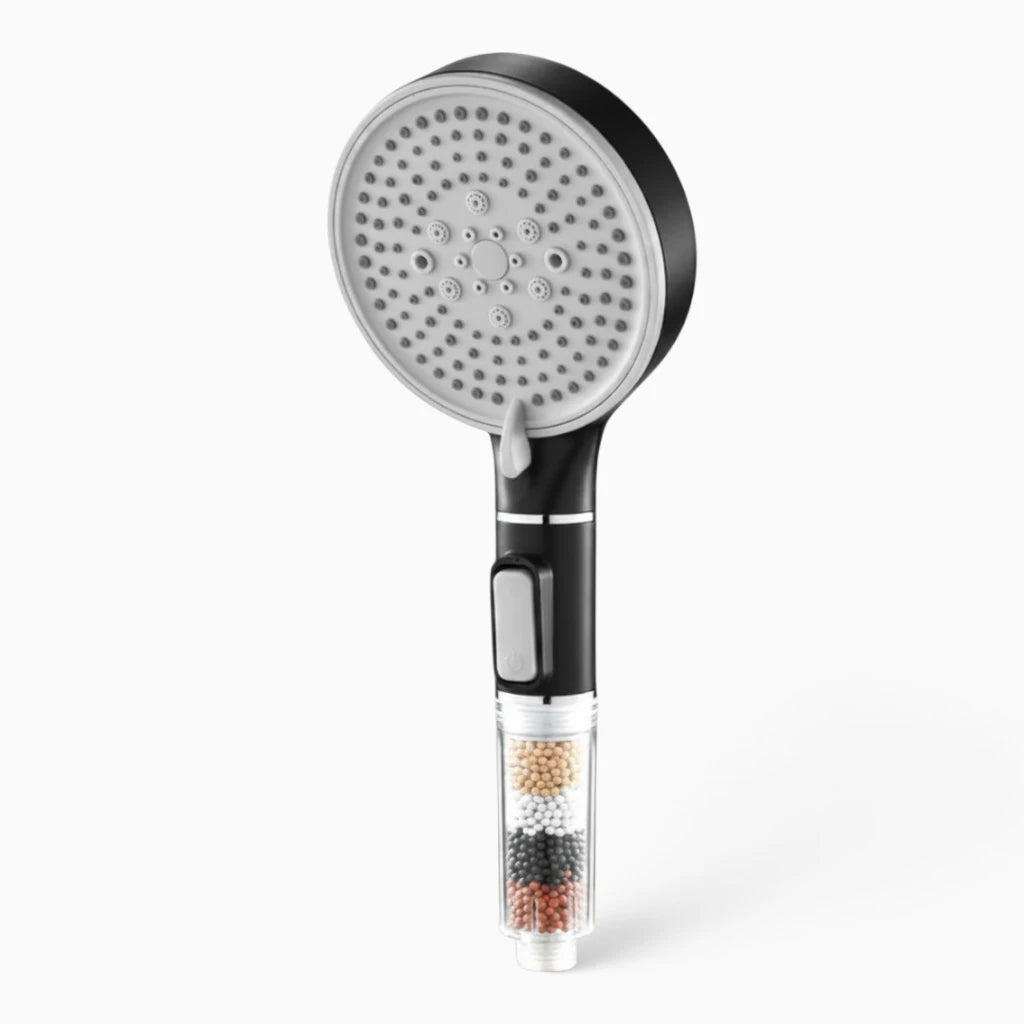 Barre de douche pommeau noire dotée de contrôle pratique sans changer le réglage sélectionné
