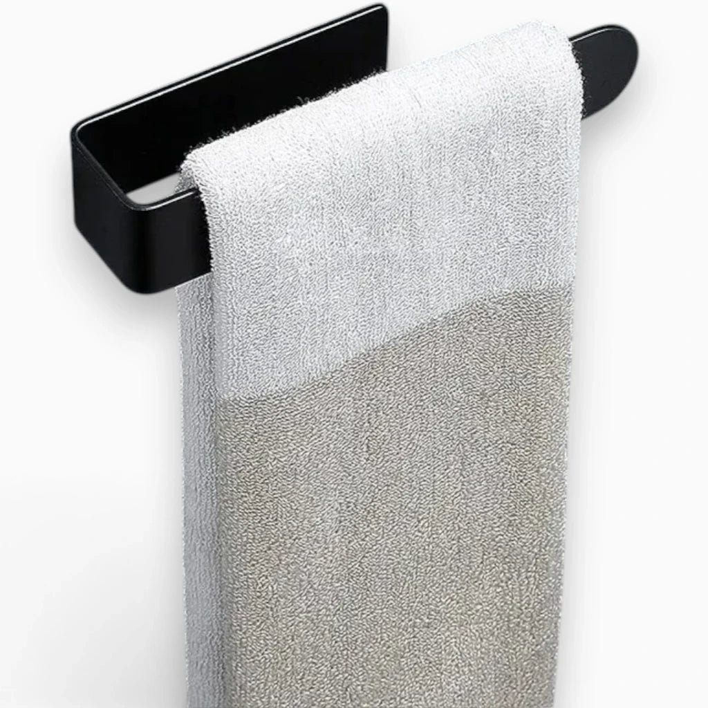 Barre porte serviette discrète pose facile sur surface lisse