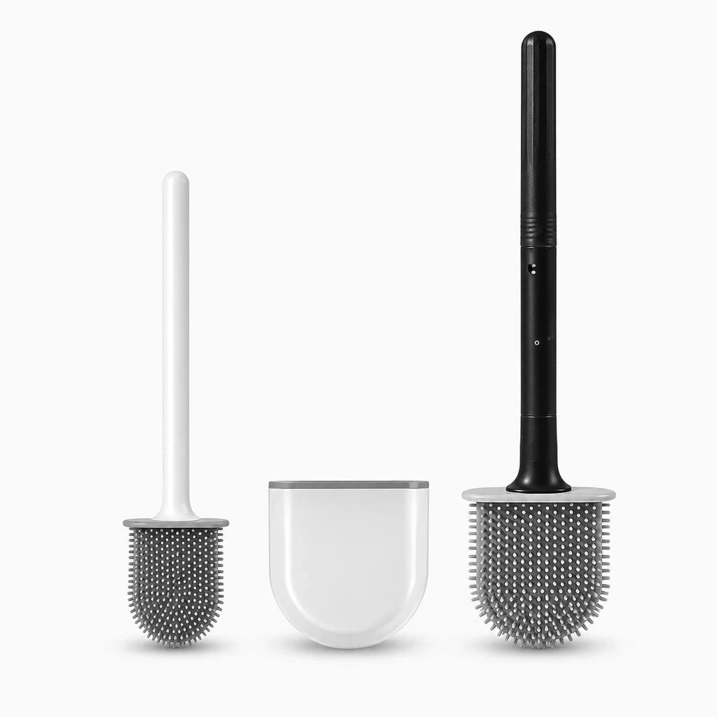 Brosse wc noire à poils souples ne rayant pas l'émail de la porcelaine