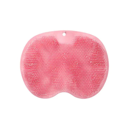 Brosse WC silicone plate texturée pour massage plantaire sous la douche