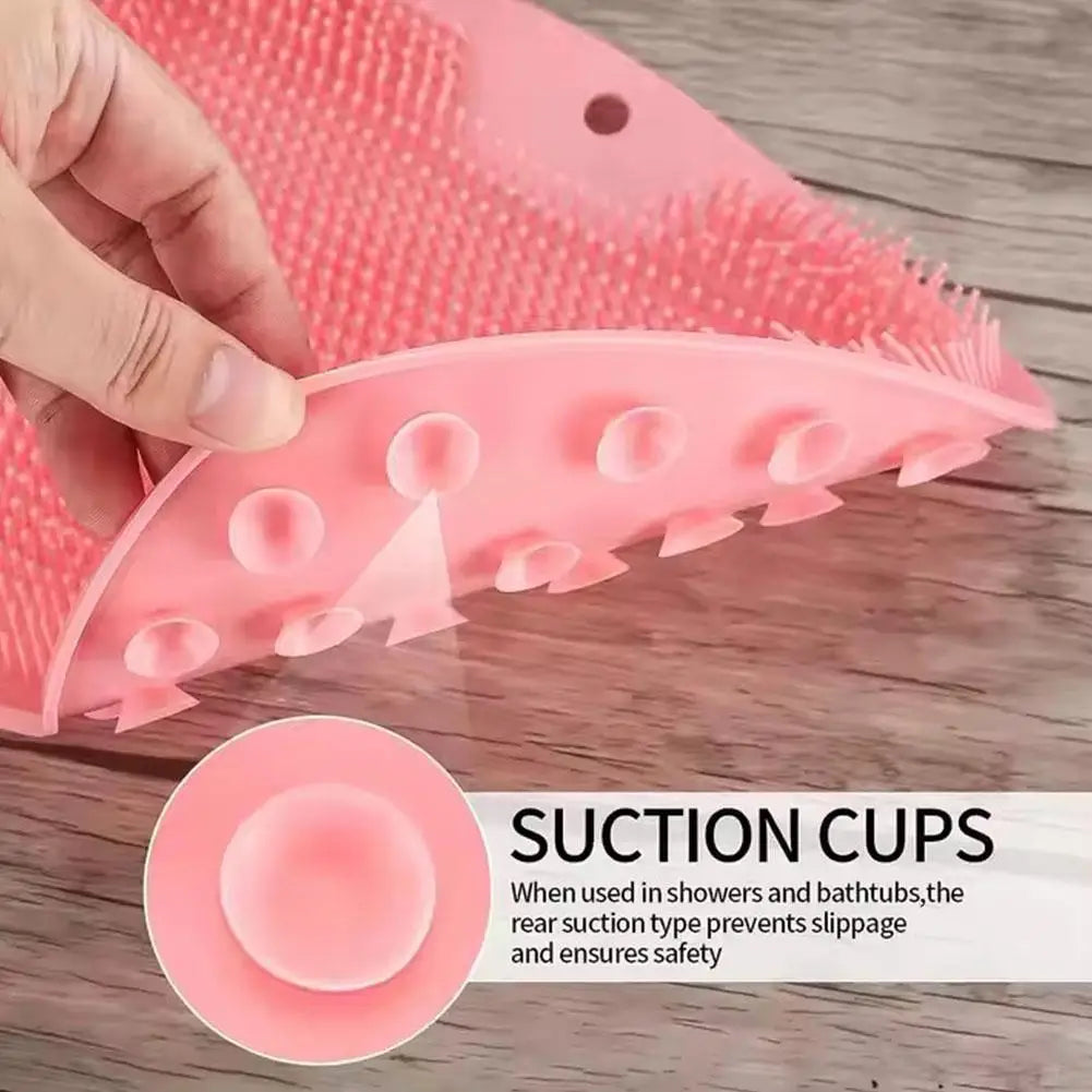 Tapis de bain silicone flexible rincé facilement après utilisation