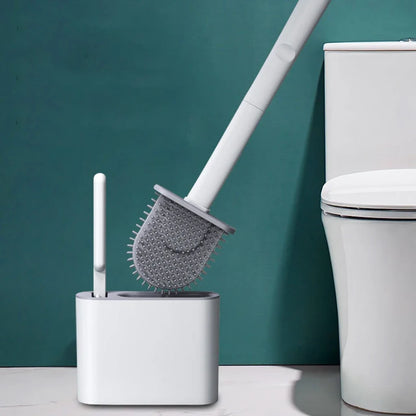 Brosse wc silicone plate installé dans une salle de bain