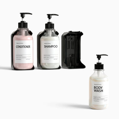 Support mural rangement douche trois réservoirs séparés visibility niveau produit restant