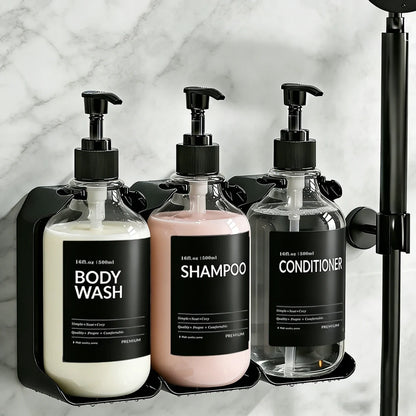 Distributeur de savon mural rechargeable installé dans une salle de bain