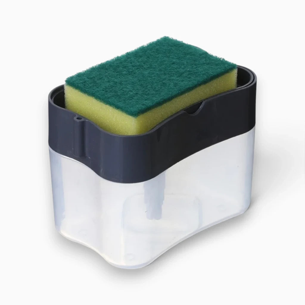 Distributeur de savon automatique compact en finition blanche pour salle de bain