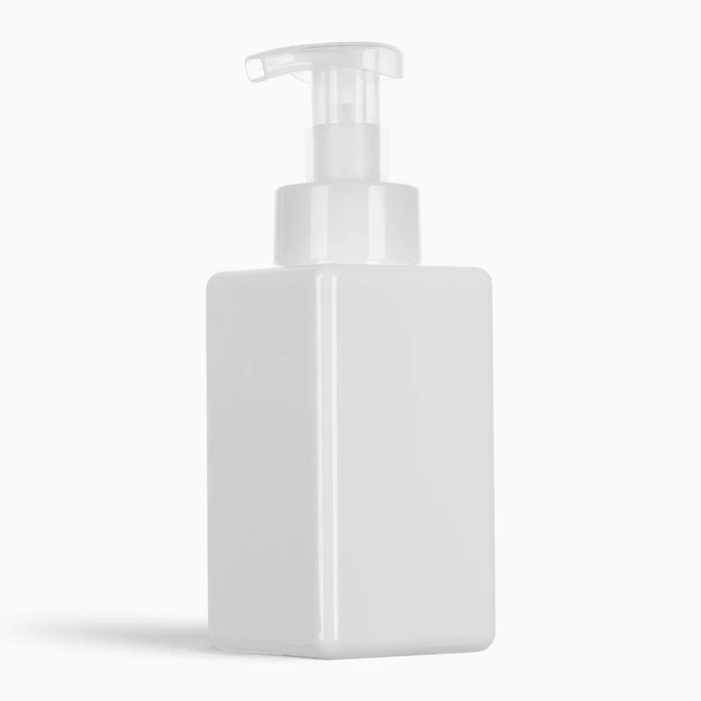 Distributeur de mousse de savon avec pompe ergonomique distribue une mousse onctueuse d'une seule pression