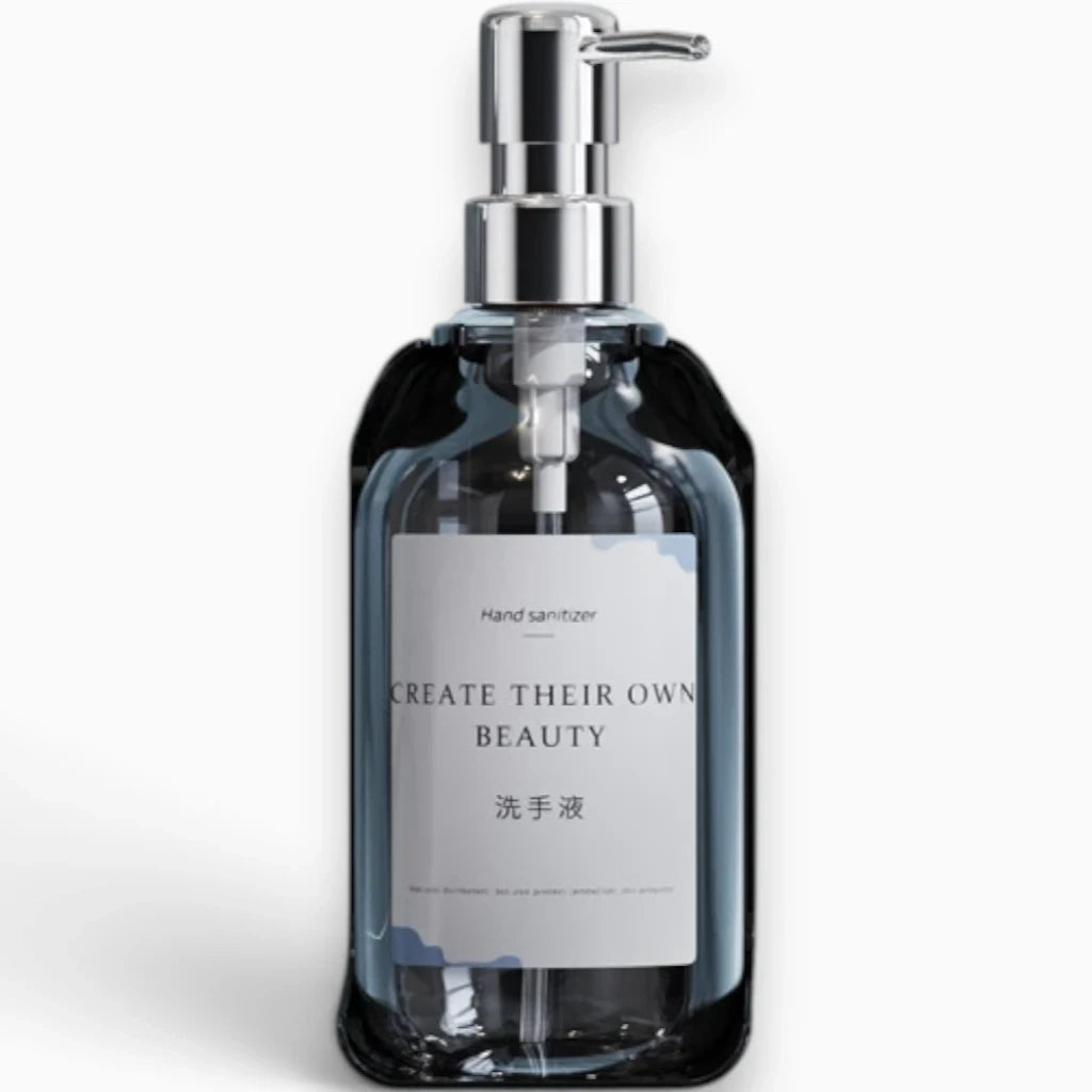 Distributeur mural noir compact organisant les produits de soin sous la douche
