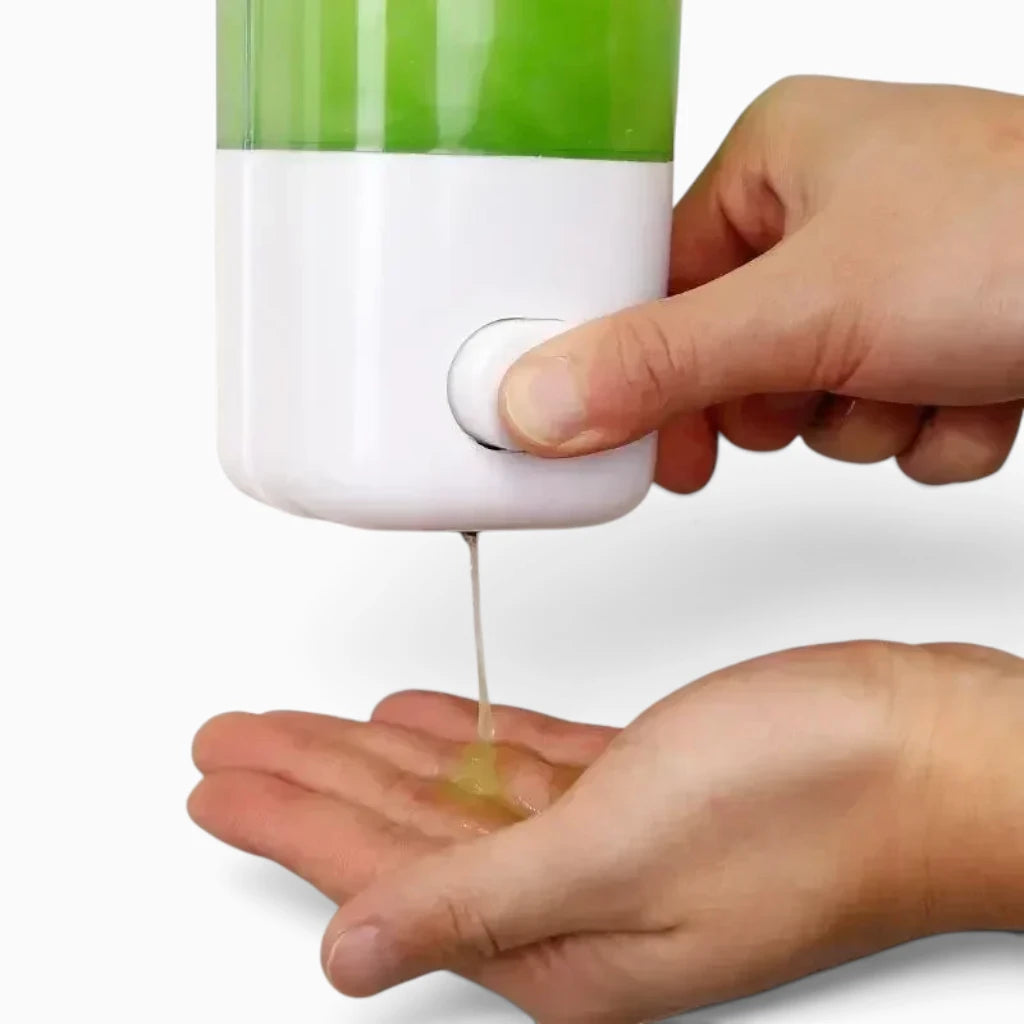 Distributeur savon mural professionnel double capacité pour deux produits différents