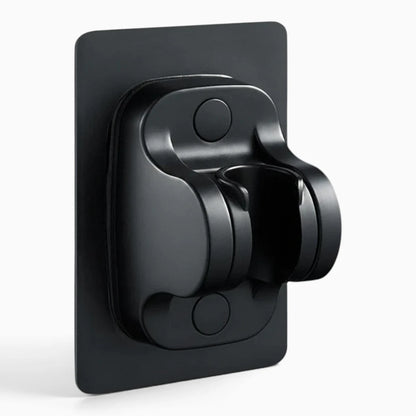 Pommeau de douche double noir montrant les différents jets disponibles