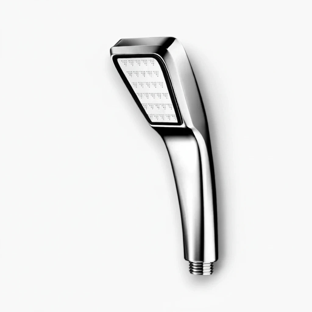 Douchette ergonomique noire avec diffuseur large pour confort quotidien
