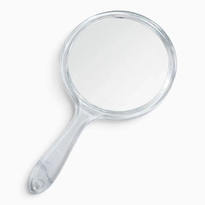 Miroir sur pied grossissant équipé d'une poignée ergonomique pour prise en main stable