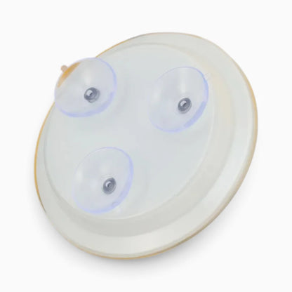 Miroir grossissant ventouses avec trois points de fixation, teinte dorée