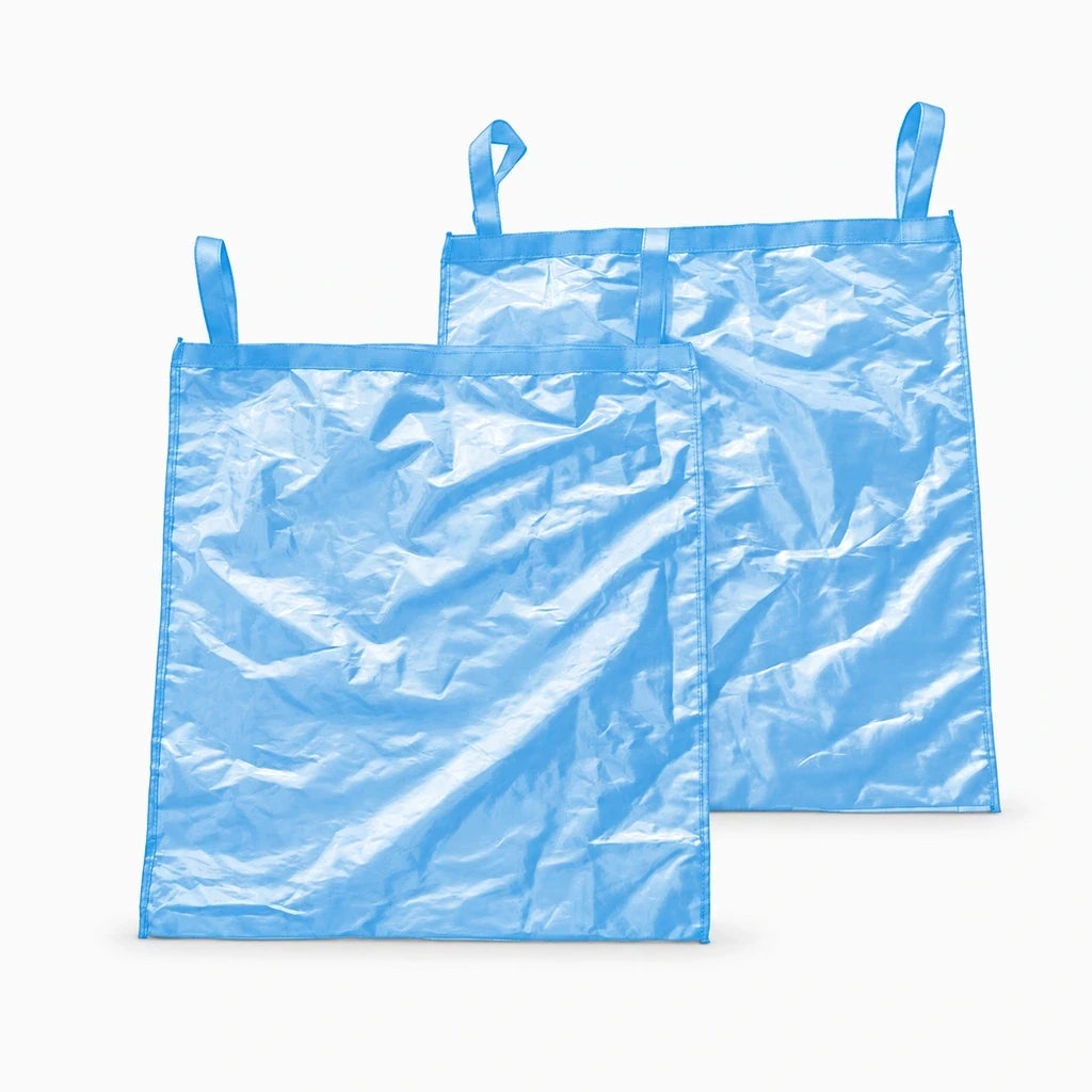 Panier en bambou de 100 litres avec sacs à linge en nylon souples