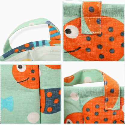 Panier rangement enfant textile tressé aspect, douceur toucher toile renforcée