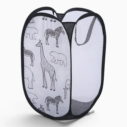 Panier rangement textile pliable, transport facile et stockage minimal quand replié