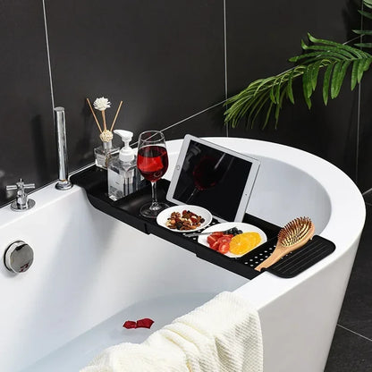 Plateau de baignoire installé dans une salle de bain