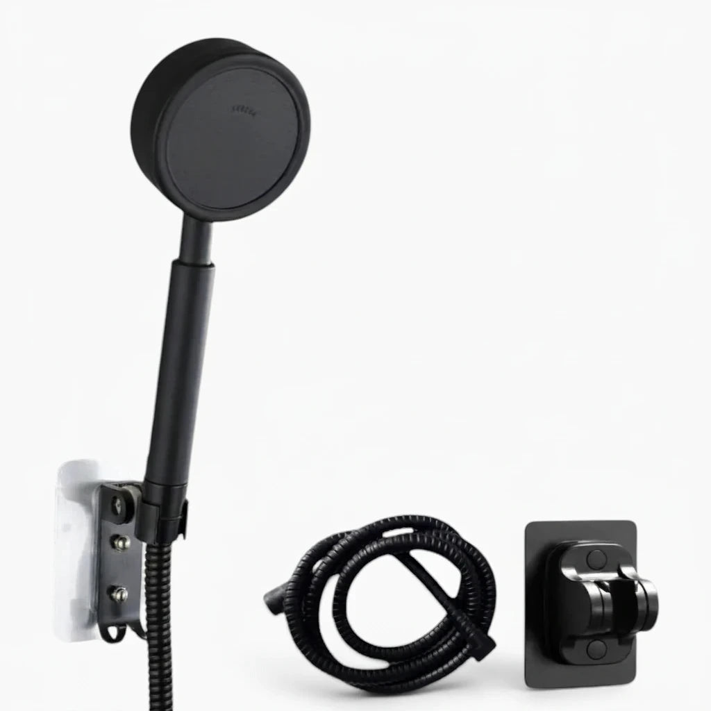 Tête de douche noire durable et robuste pour salle de bain