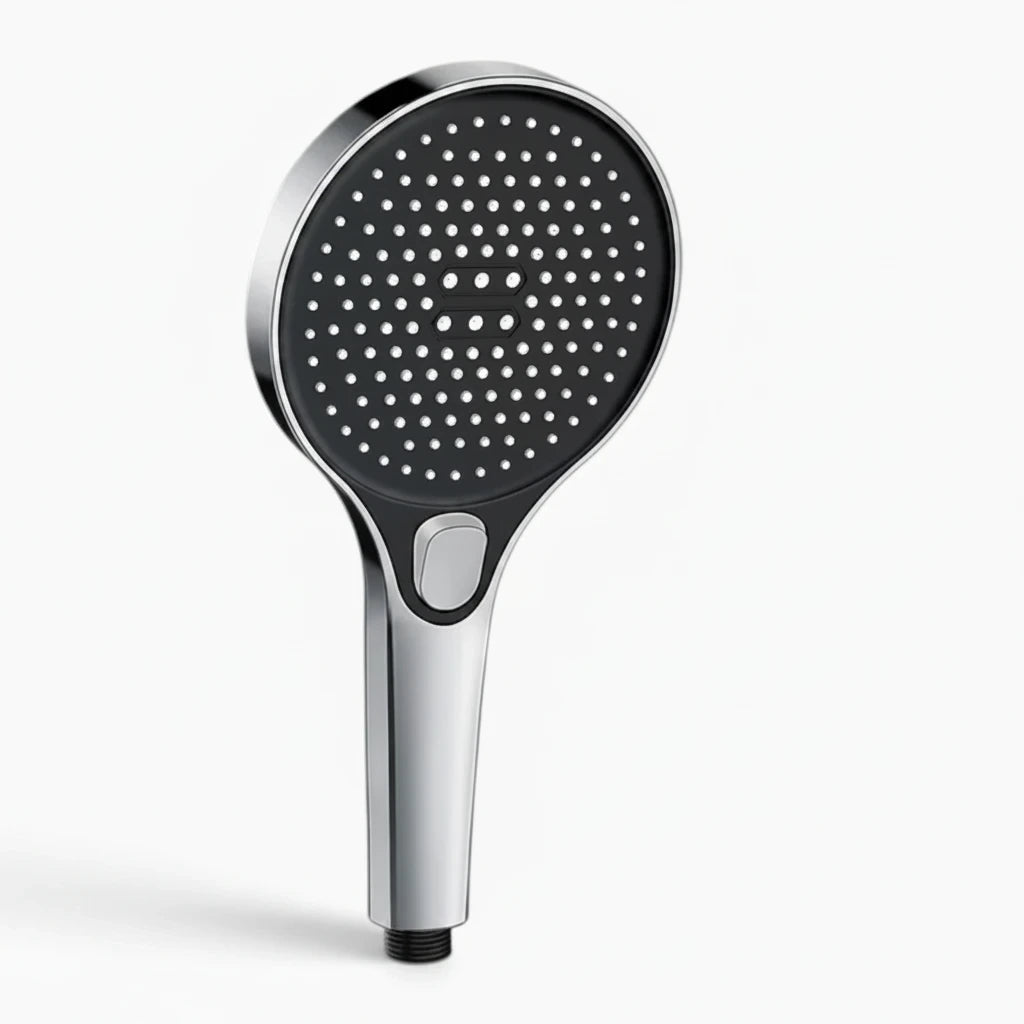Pommeau de douche pression avec panneau large de 13 cm diffusant un jet régulier et enveloppant