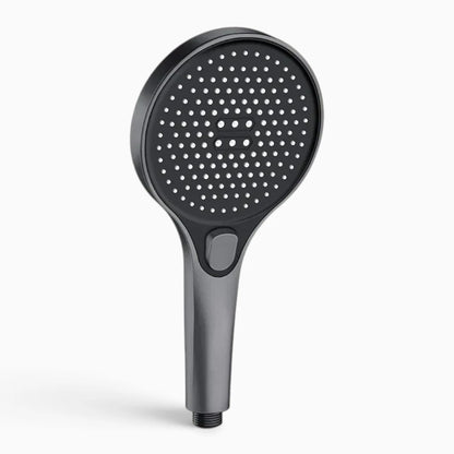 Pommeau de douche pression en finition chromée avec pulvérisation fine économe en eau