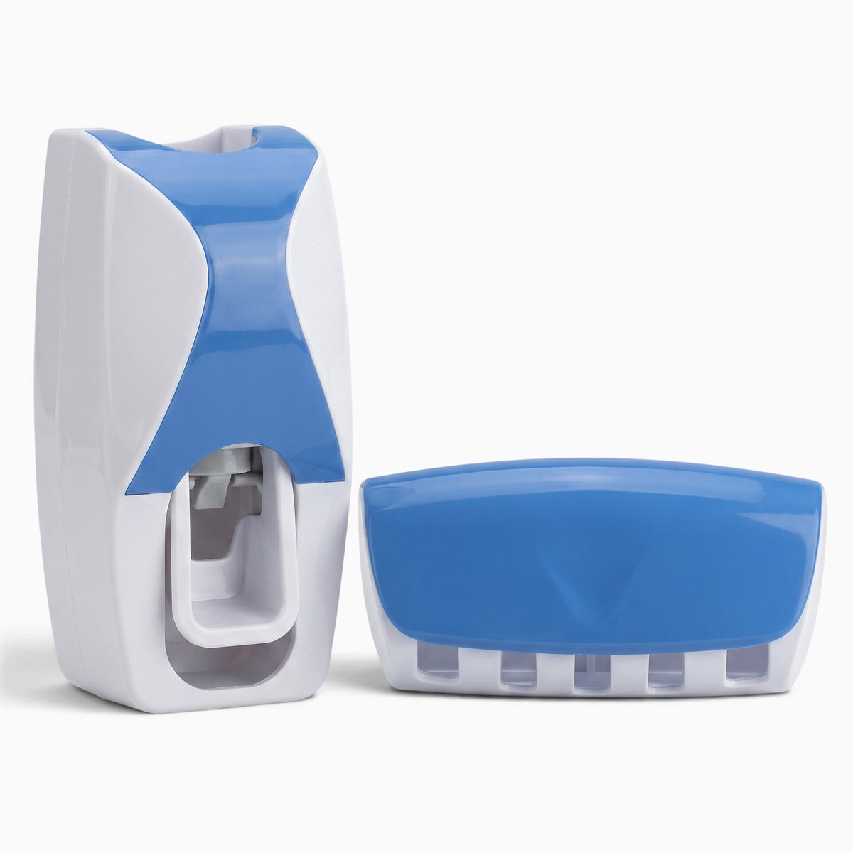 Distributeur automatique de dentifrice avec porte-brosse mural en plastique lisse