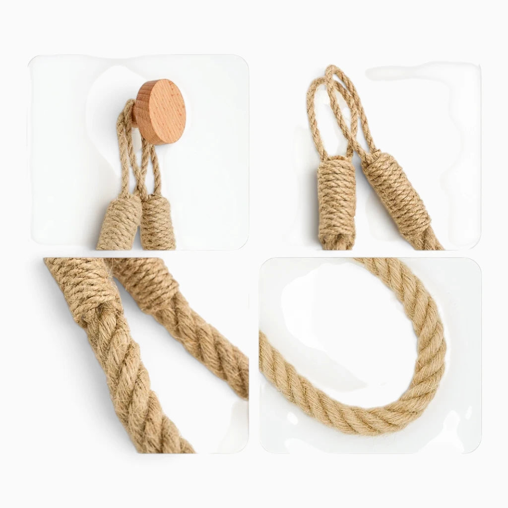 Porte papier toilette murale légère, silhouette minimaliste en matière naturelle