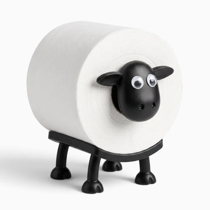 Porte papier toilette mouton gris clair, détail de la forme arrondie