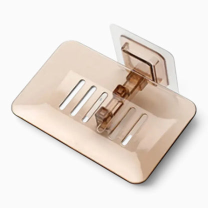 Porte savon douche deux étages avec savon et éponge rangés séparément