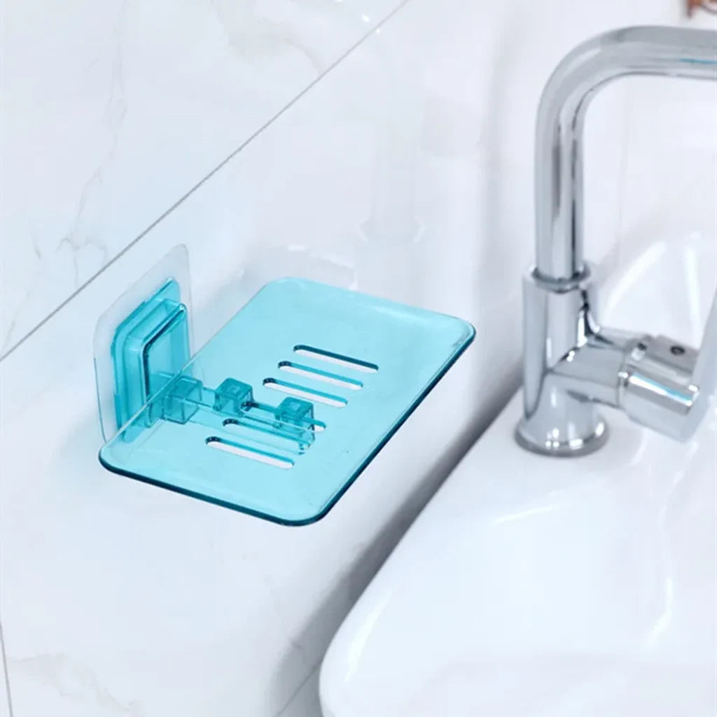 Porte-savon douche sans perçage en situation dans la salle de bain