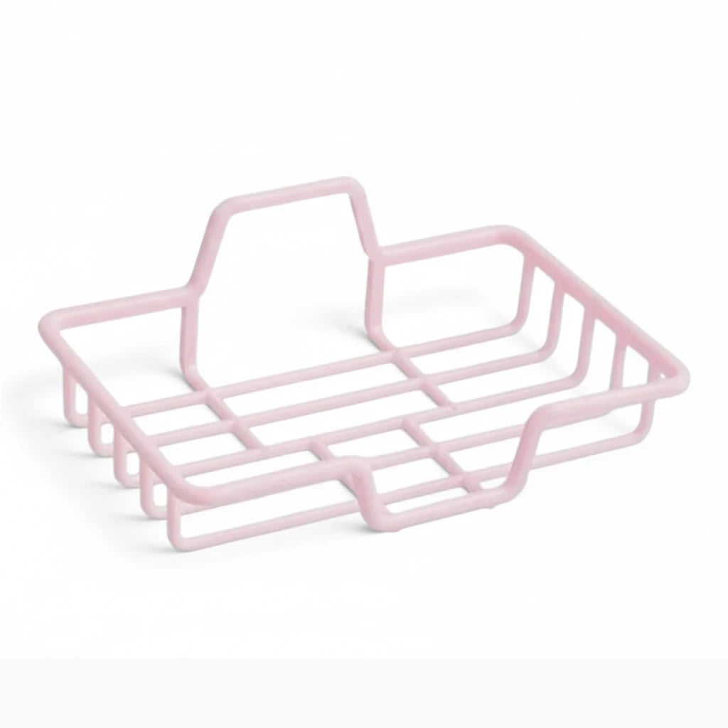 Savonnière murale légère en plastique blanc, support adhésif pour plan de toilette