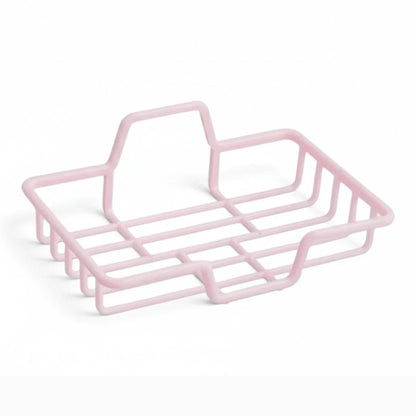 Savonnière murale légère en plastique blanc, support adhésif pour plan de toilette