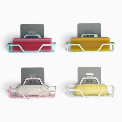 Accessoire rangement savon mural minimaliste, fixation rapide sans outils