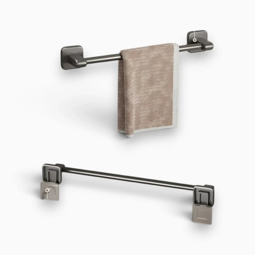 Porte serviette salle de bain noir organisant torchons et linges de manière pratique