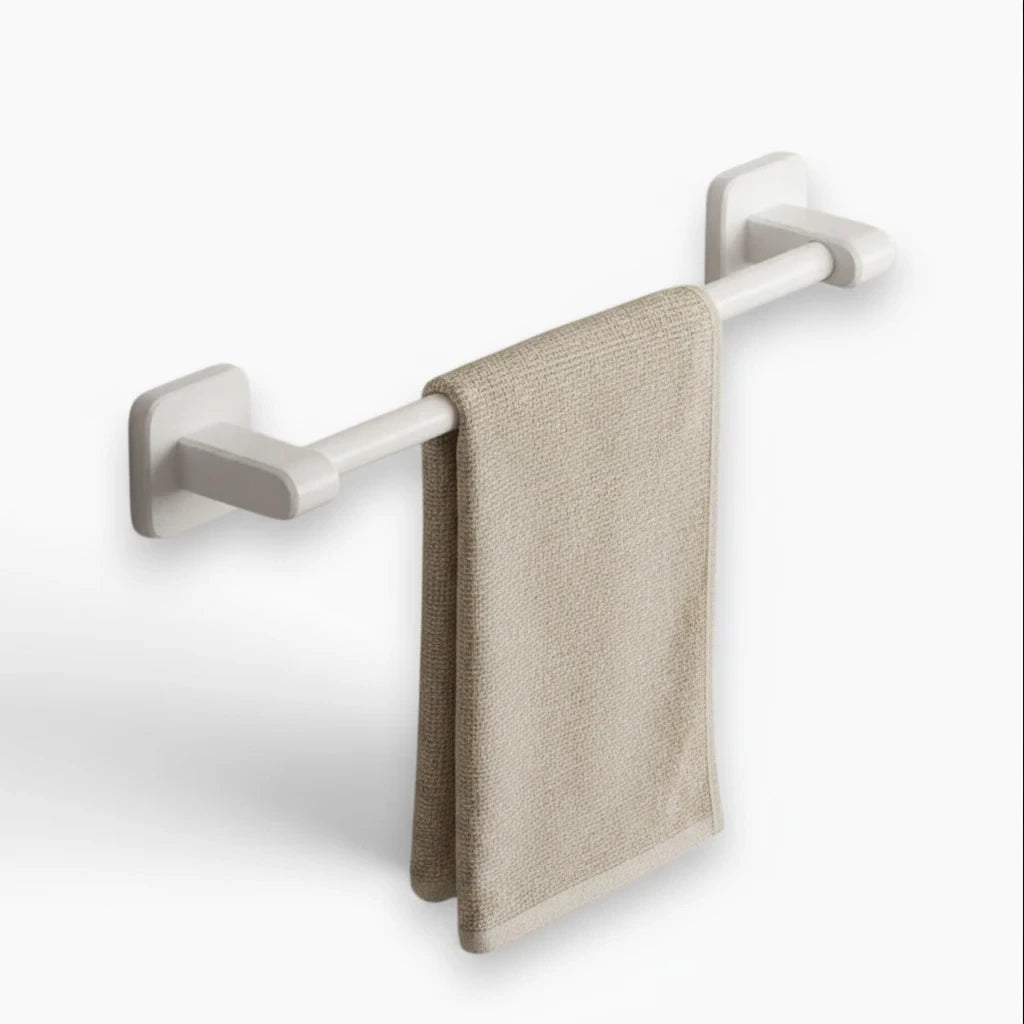 Accessoire de rangement salle de bain collant, porte serviette fonctionnel