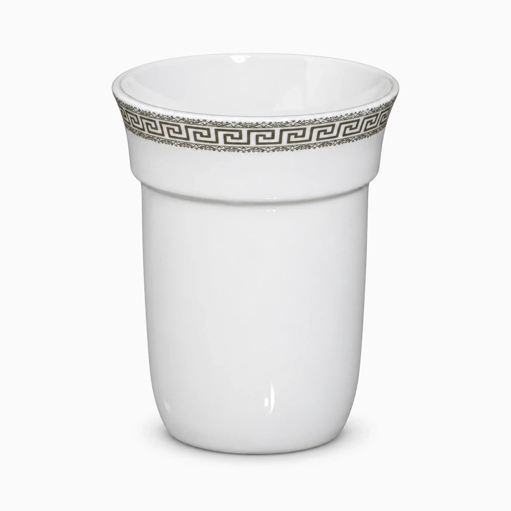 Pot pour brosse wc en céramique et verre, design compact pour salle de bain