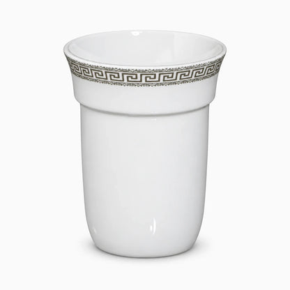 Pot pour brosse wc en céramique et verre, design compact pour salle de bain