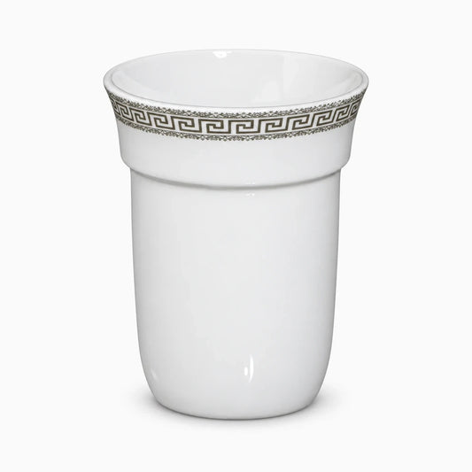Pot pour brosse wc en céramique et verre, design compact pour salle de bain