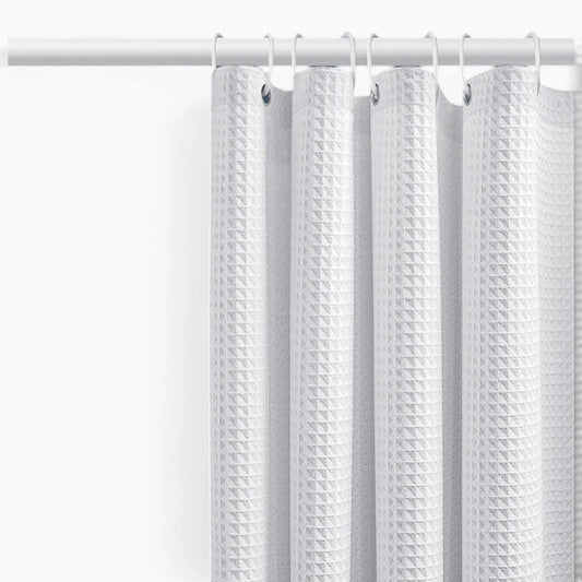 Rideau de douche épais avec texture gaufrée en relief, coloris neutre