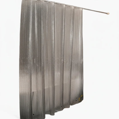 Doublure imperméable pour douche dotée d'œillets métalliques et de poids de fixation