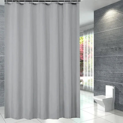 Rideau de douche lin installé dans une salle de bain