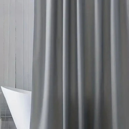Rideau de douche lin en situation dans la salle de bain