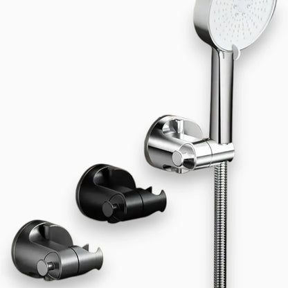 Bras support pommeau ventouse douche positionné pour utilisation confortable familiale