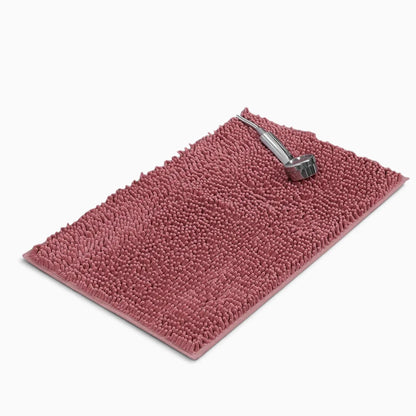 Tapis salle de bain chenille rectangulaire antidérapant près des toilettes