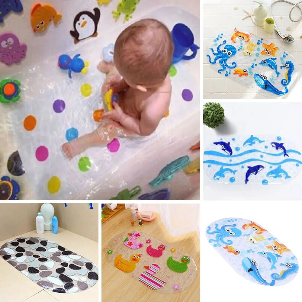 Tapis de bain antidérapant enfant aux teintes multicolores