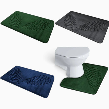 Tapis de bain séchage rapide lavable en machine, lot de trois pièces empilées